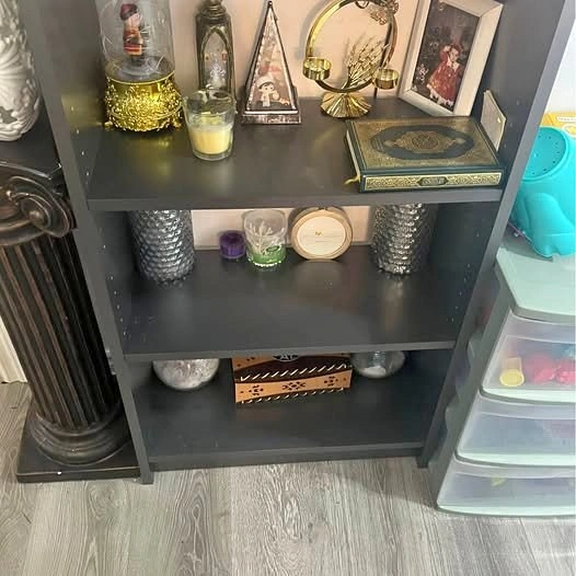 Gray 3-Tier Shelf – Modern & Great Condition - MOVING SALE