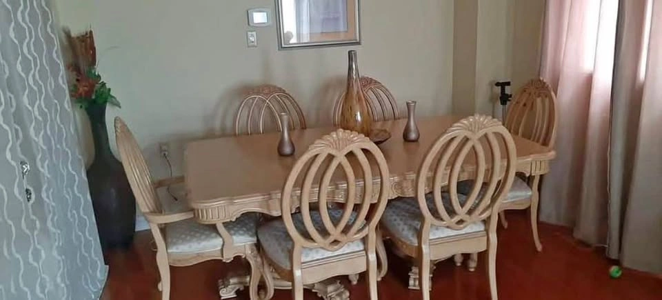 Wooden dining table