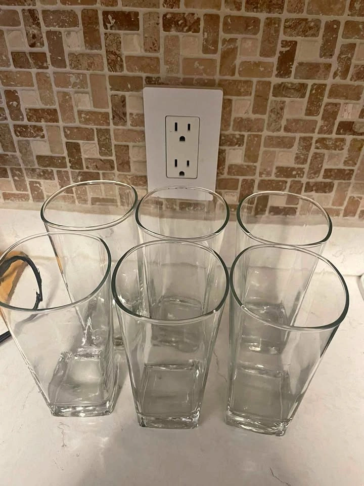 6 big glasses