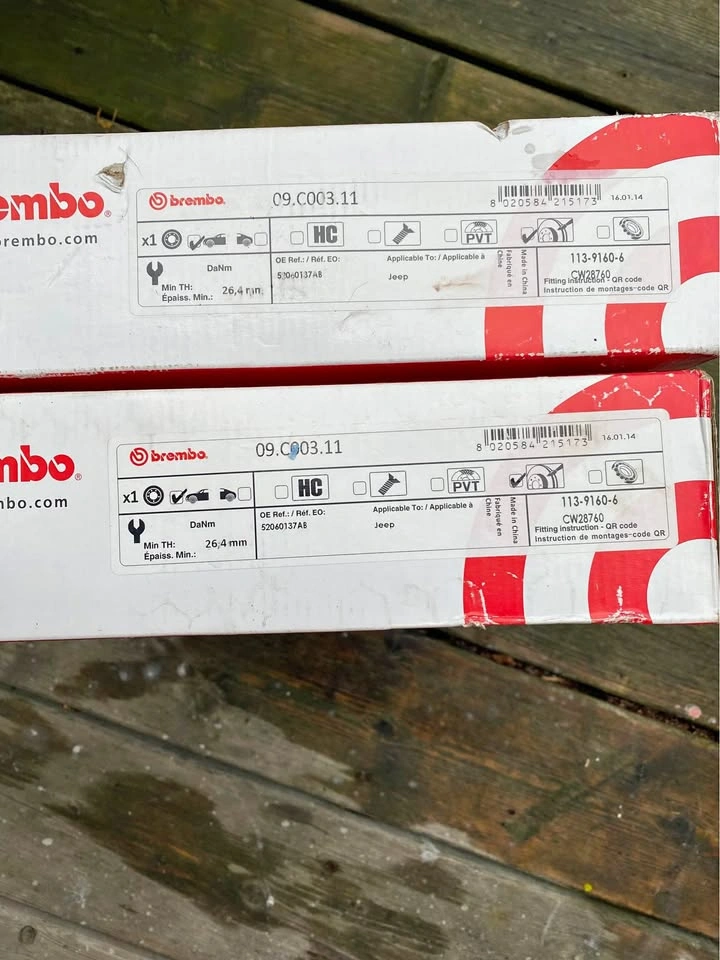 Brembo Brake Rotors 09.C003.11 and Brake Pads P11022N