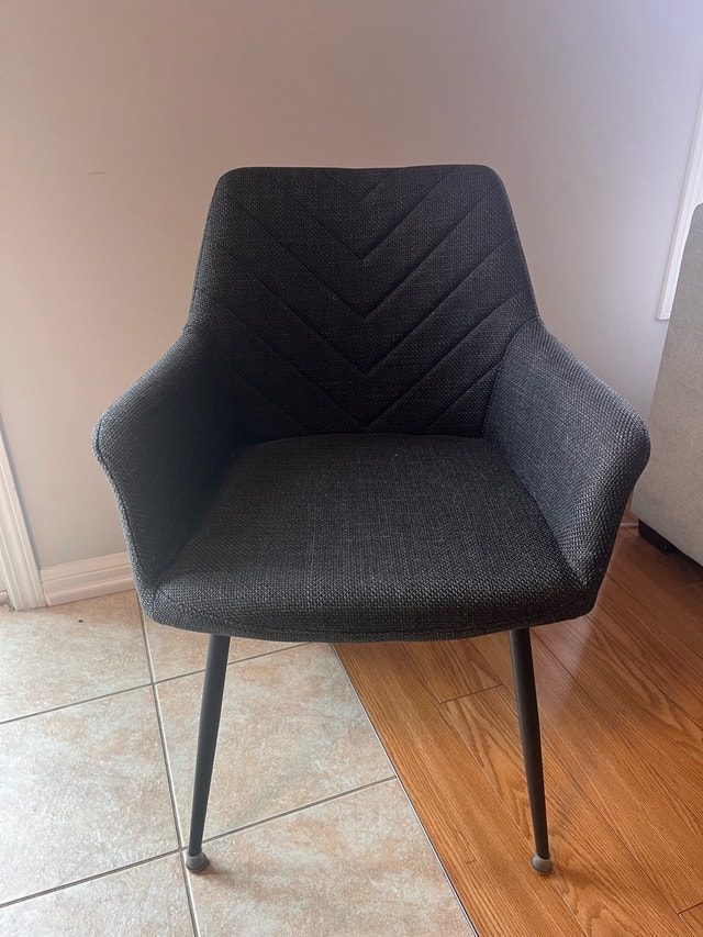 Modern Charcoal Grey Dining Chairs - photo 2