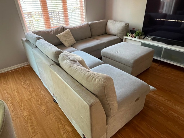Cozy Modular Sectional Couch with Power Recliner & Storage