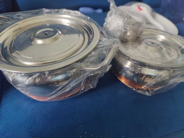 Stainless Steel Serving Bowls with Lids