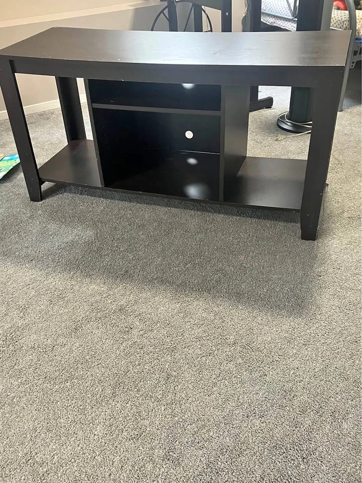 Dark Brown Wood TV Stand