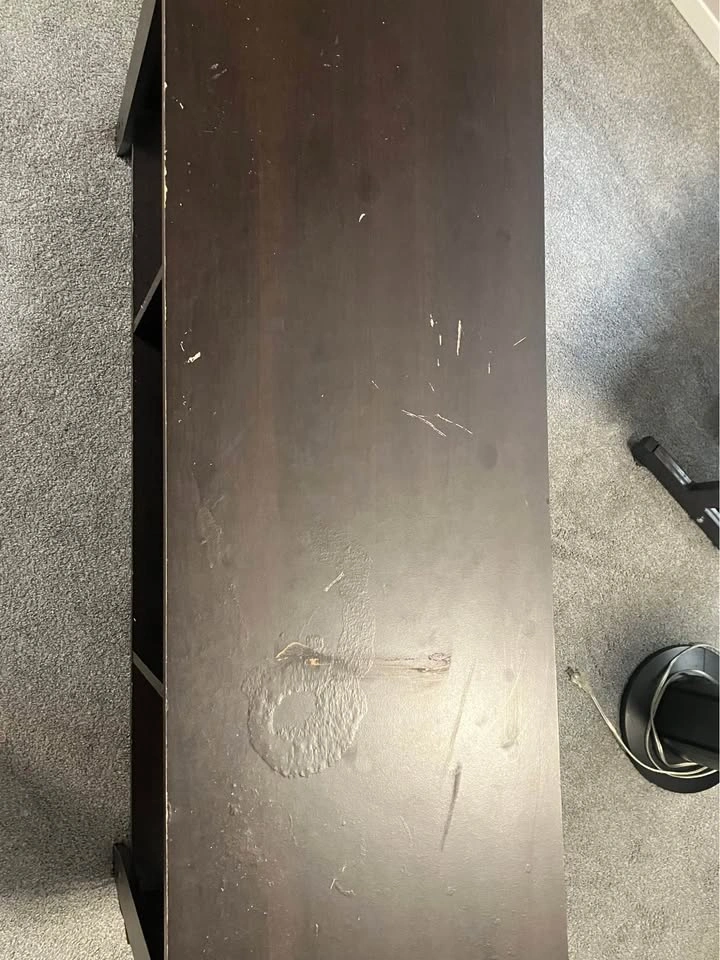 Dark Brown Wood TV Stand - photo 2