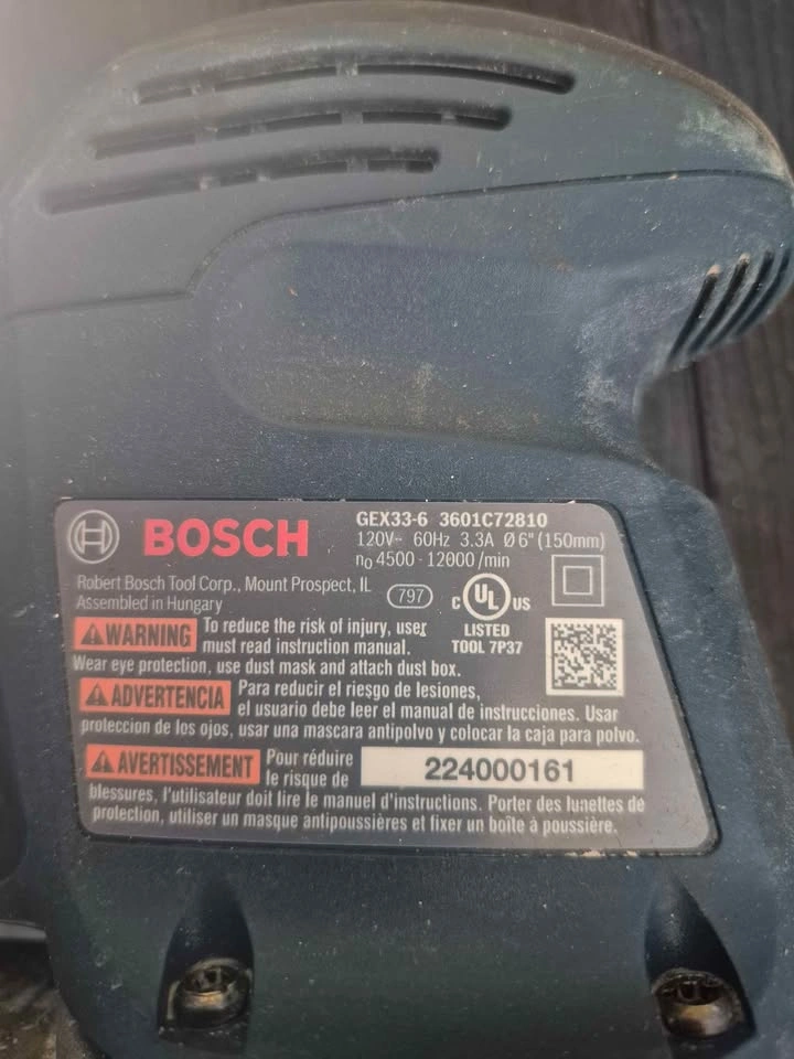 BOSCH GEX33-6N 6 in. Multi-Hole Random Orbit Sander/Polisher - photo 2