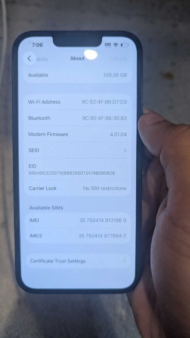 iPhone 14 - 128 GB - 100% Battery Health - photo 5