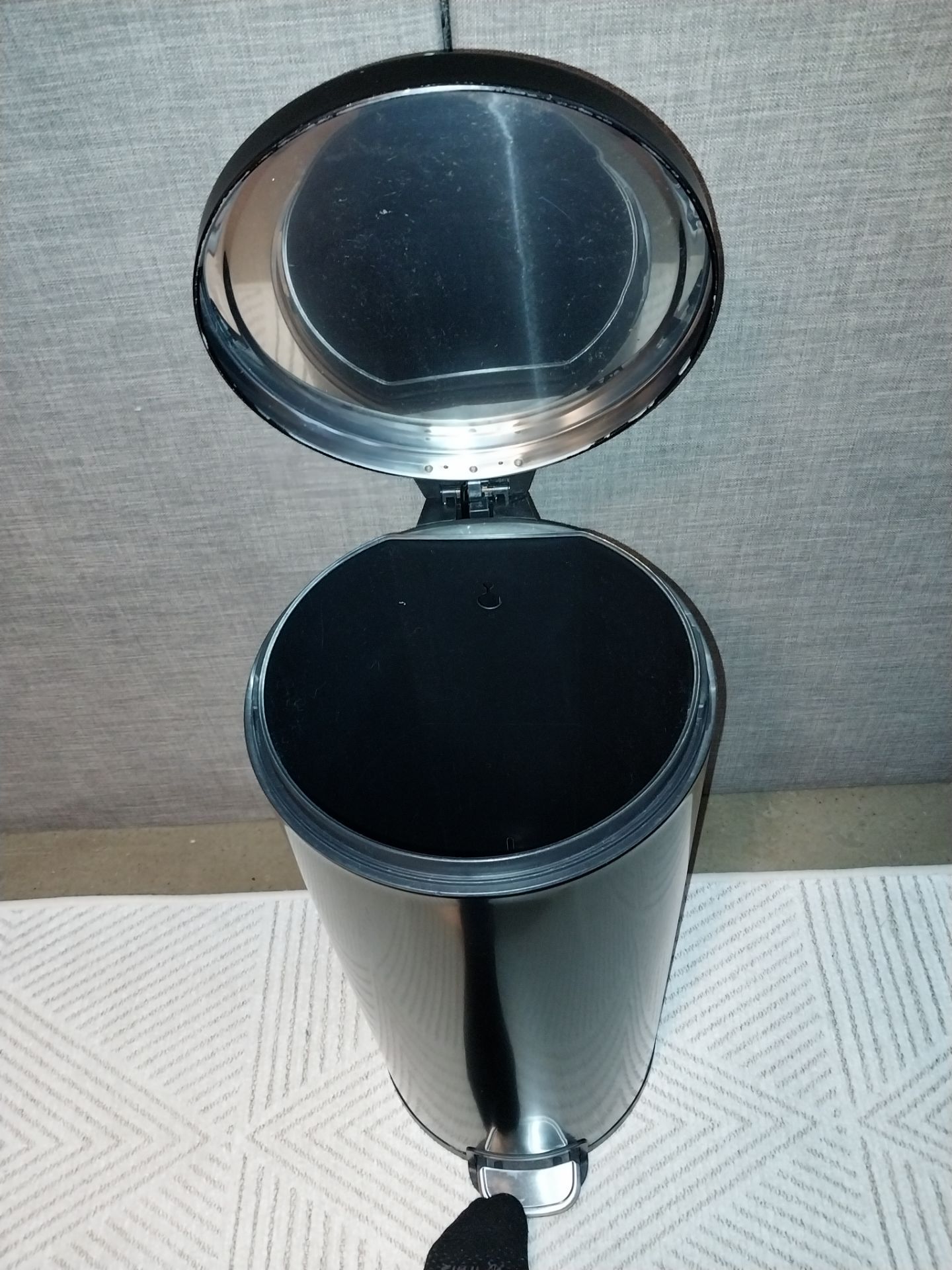 Modern Black Step Trash Can – 100% Clean & Sanitized - photo 4