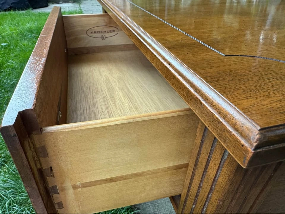 Vintage Kroehler Single Wide-Drawer Side / End / Night Table - photo 5