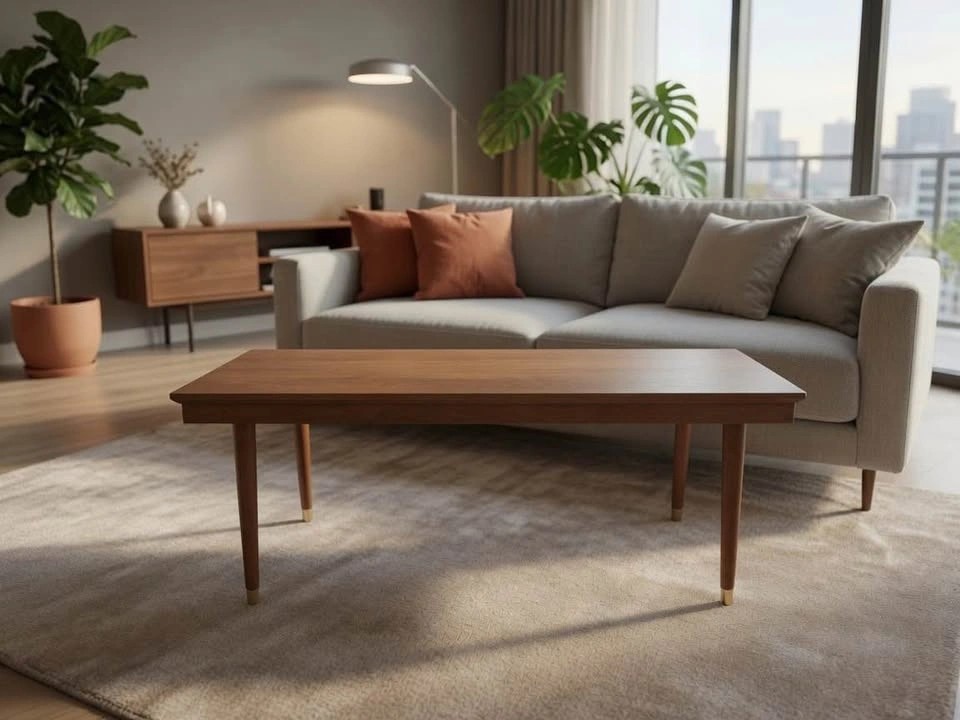 Solid Walnut MCM Coffee / Side Table - 36x18”