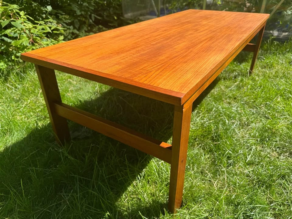 Beautiful Refinished Solid Wood MCM Teak Coffee Table