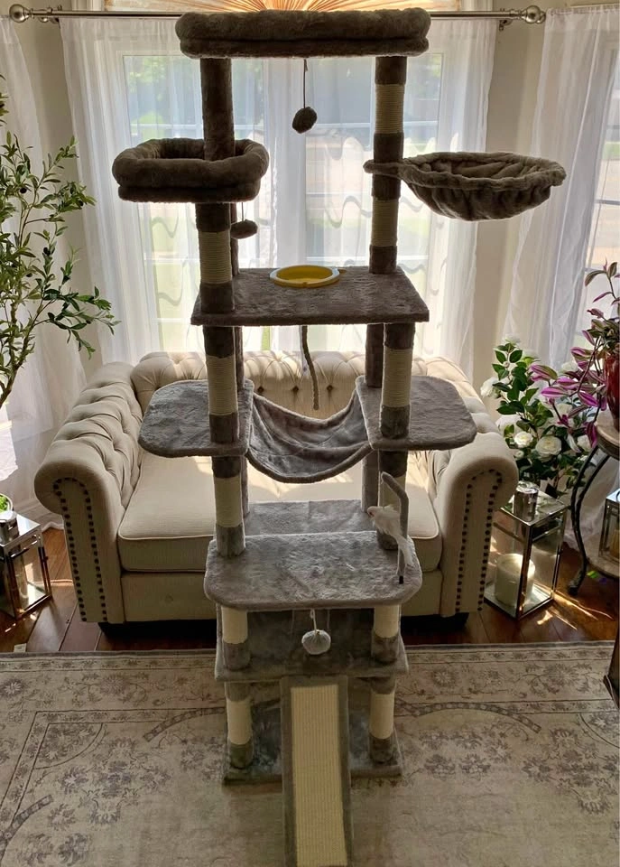 Brand New Heybly 78” Cat Tree Tower – Heavy Duty Cat Condo