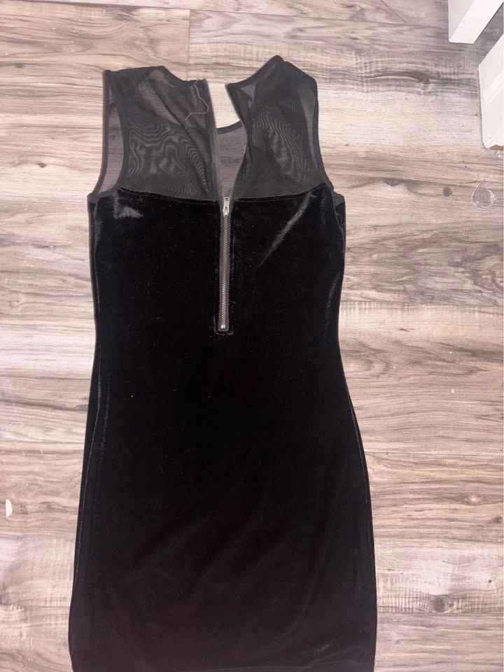 Garage Velvet Mesh Mini Dress - photo 2