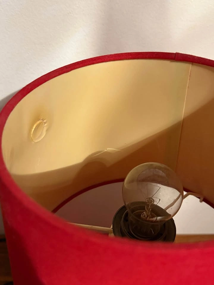 IKEA Red Glass Table Lamp - photo 3