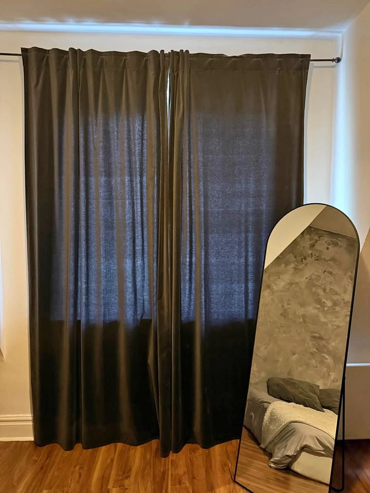Charcoal Grey Blackout Velvet Curtains