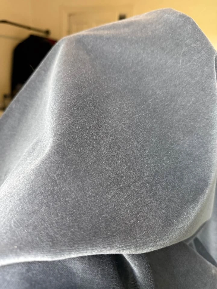 Charcoal Grey Blackout Velvet Curtains - photo 3