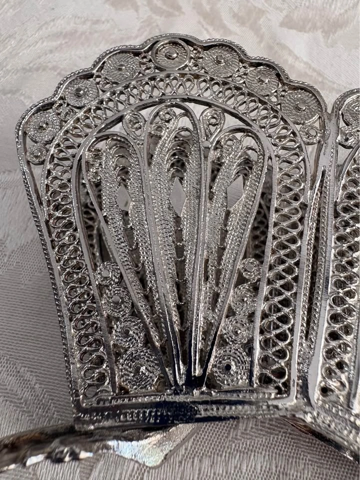 Vintage Silver Filigree Napkin Holder - photo 4