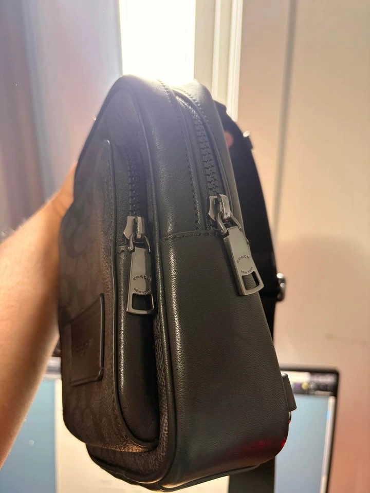 Unisex Coach Racer Sling Pack - gunmetal/charcoal/black - photo 3