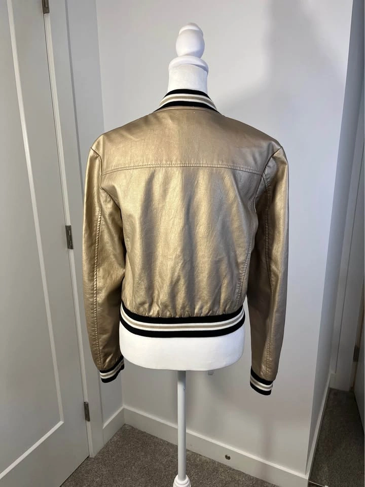 FOREVER 21 Gold Bomber Jacket - Size S - photo 3