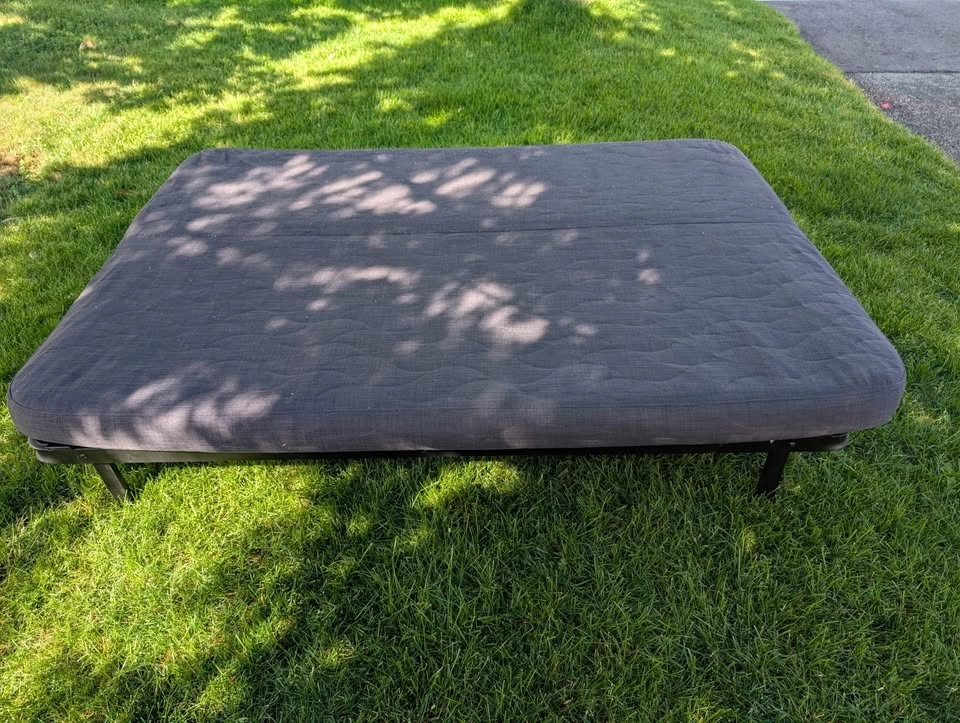 Dark Grey Futon Sofa Bed - photo 4