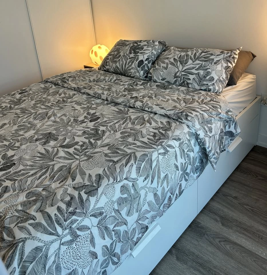 IKEA QUEEN Bed Frame With Storage - photo 2