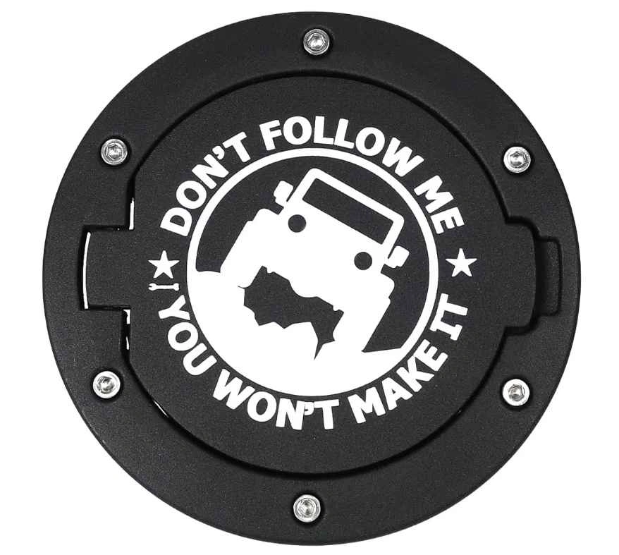 Jeep Gas Cap Cover 'Don't Follow Me' Design - photo 2