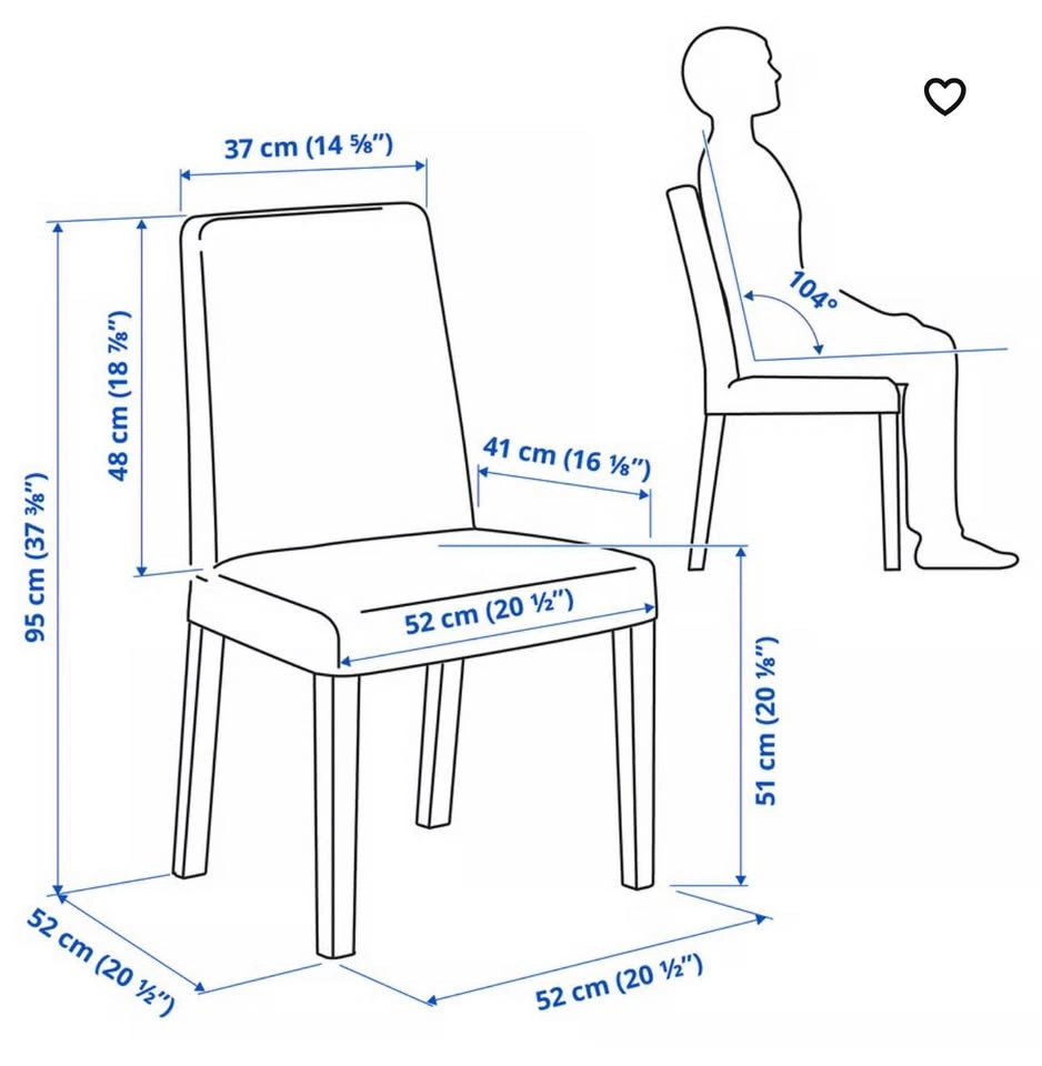 Set of 4 IKEA BERGMUND Dining Chairs, no covers - photo 5