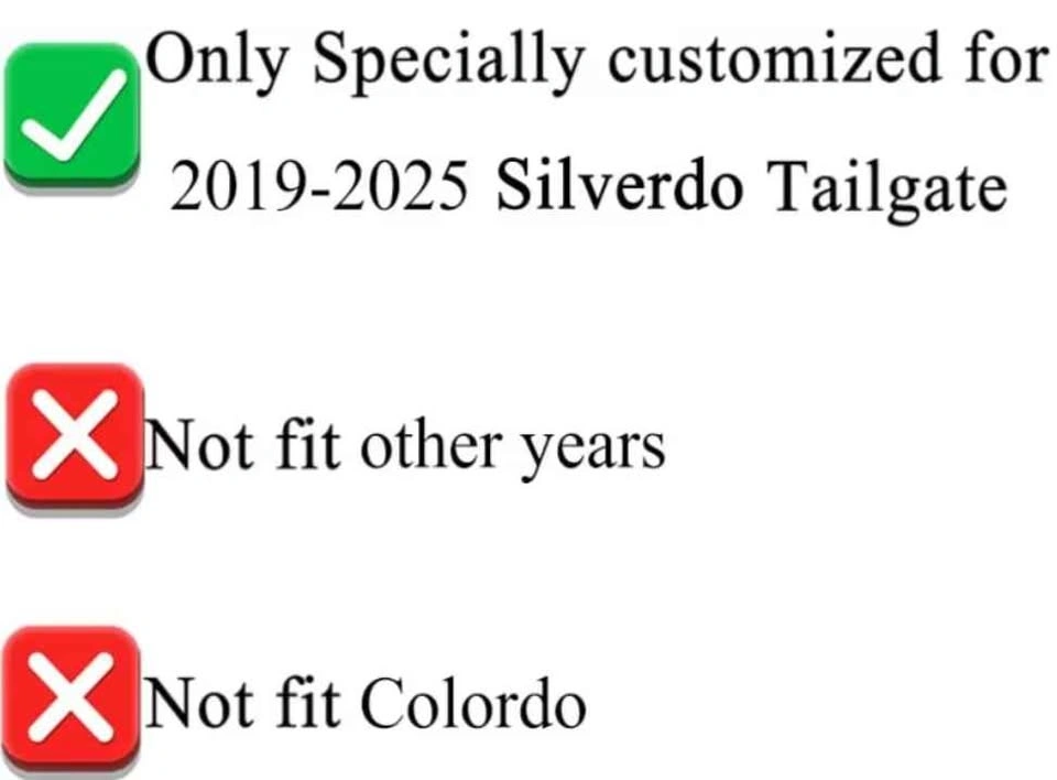Black Chevy Silverado Tailgate Letters 2019-2025 - photo 2