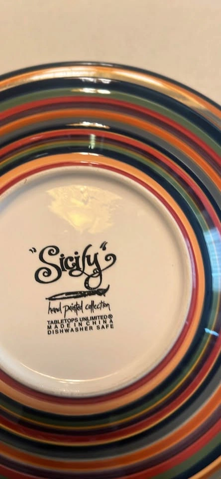 Retired Tabletops Unlimited "Sicily" Hand Painted Dinnerware Set - photo 5