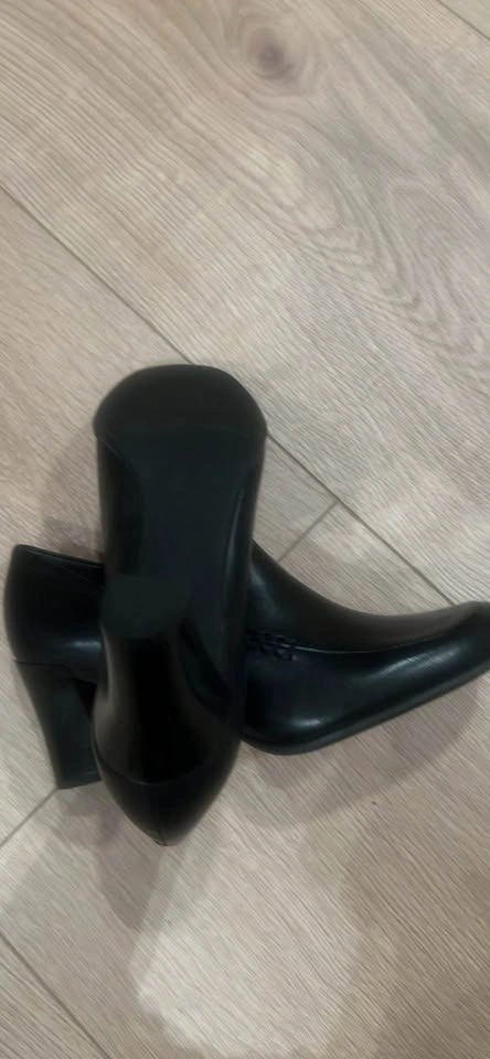 NEW Franco Sarto "Nolan" Black Leather Block Heel Loafers – Size - photo 4