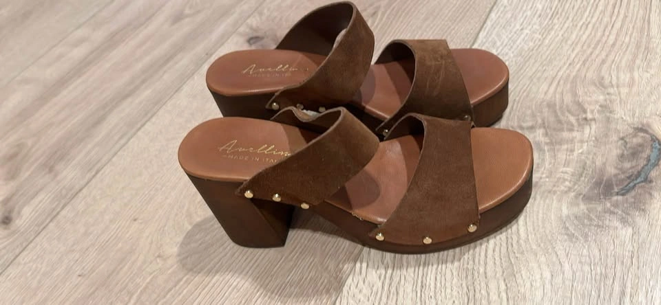 Avellini Italian platform sandals - EU Sz 38/US 7-7.5, Brown - photo 2