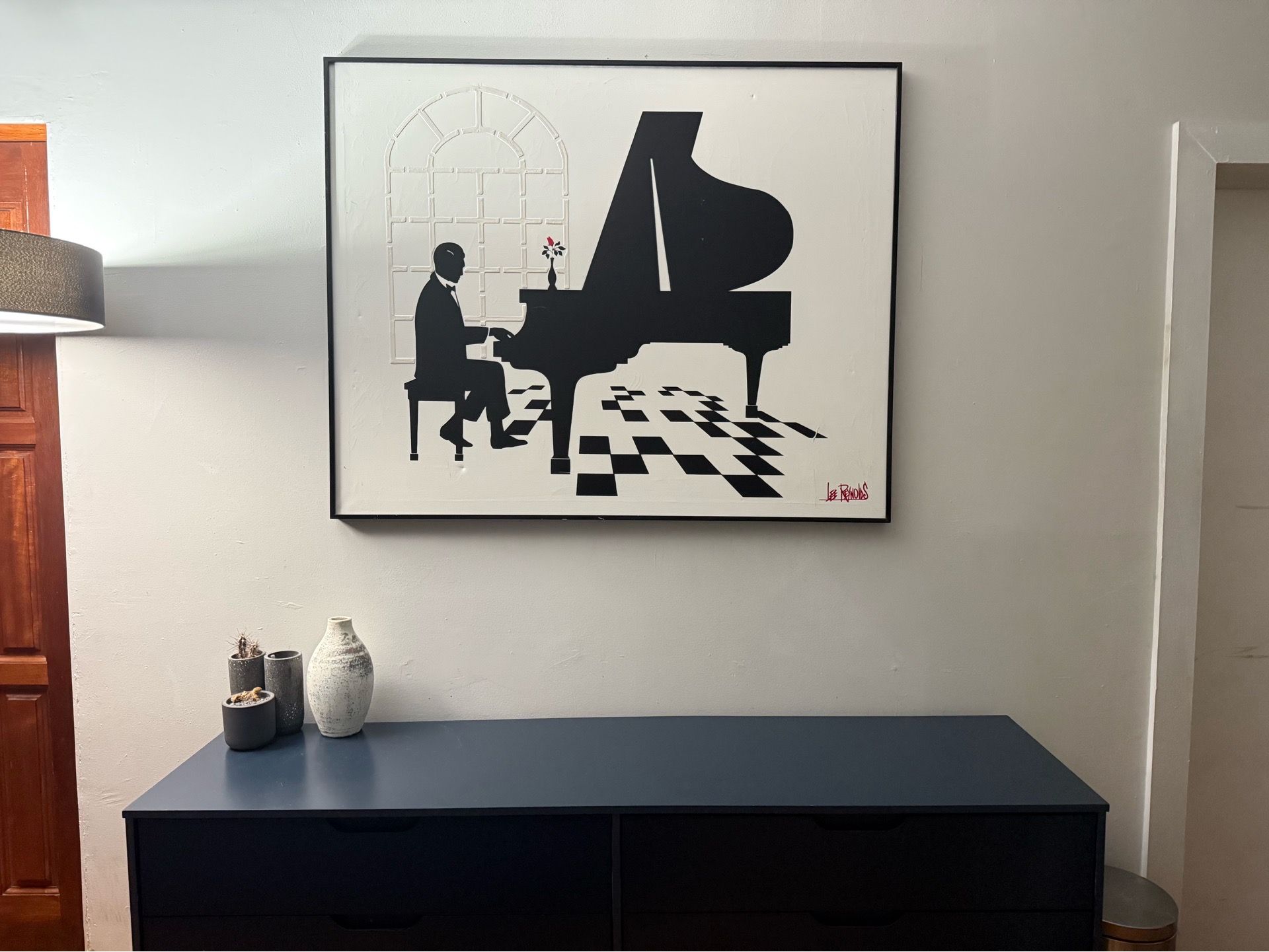 Large Original Lee Reynolds Signed Piano Wall Art – 40" x 50"