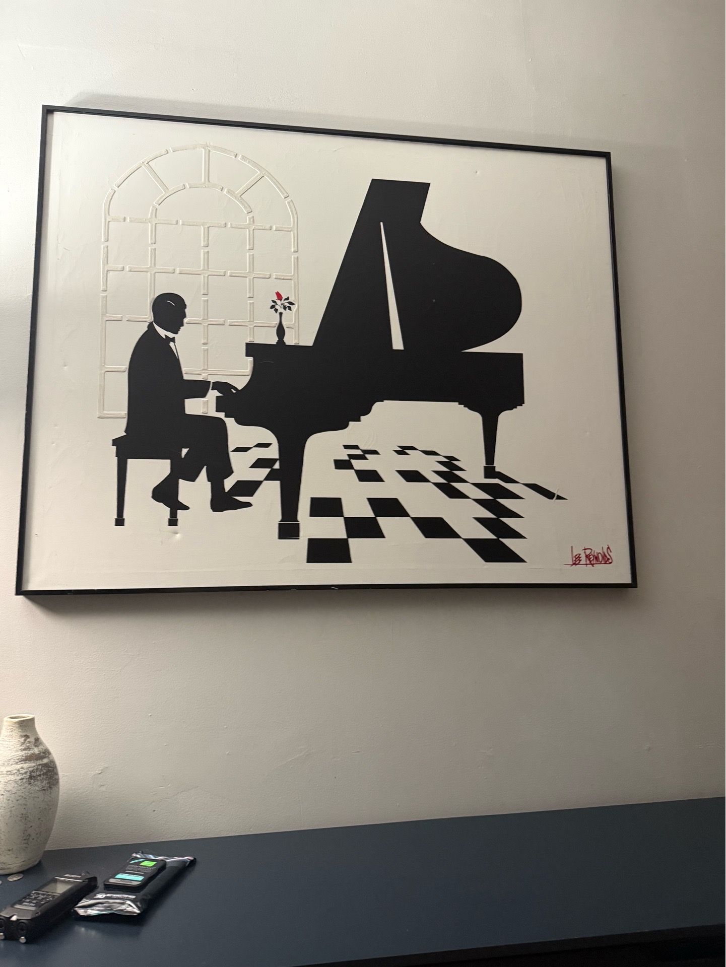Large Original Lee Reynolds Signed Piano Wall Art – 40" x 50" - photo 3