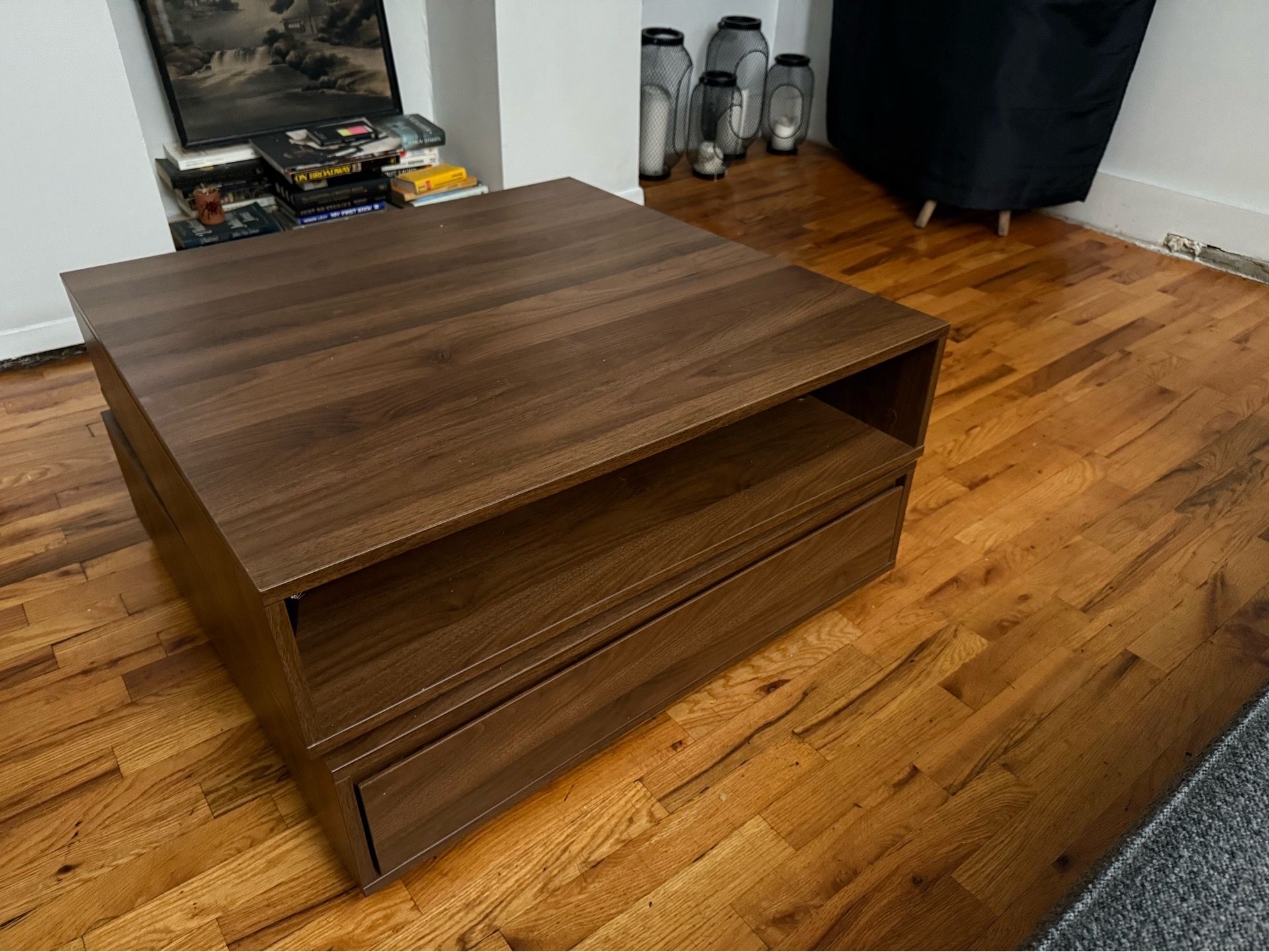 Modern Lift-Top Coffee Table with Storage – Walnut Finish - photo 3