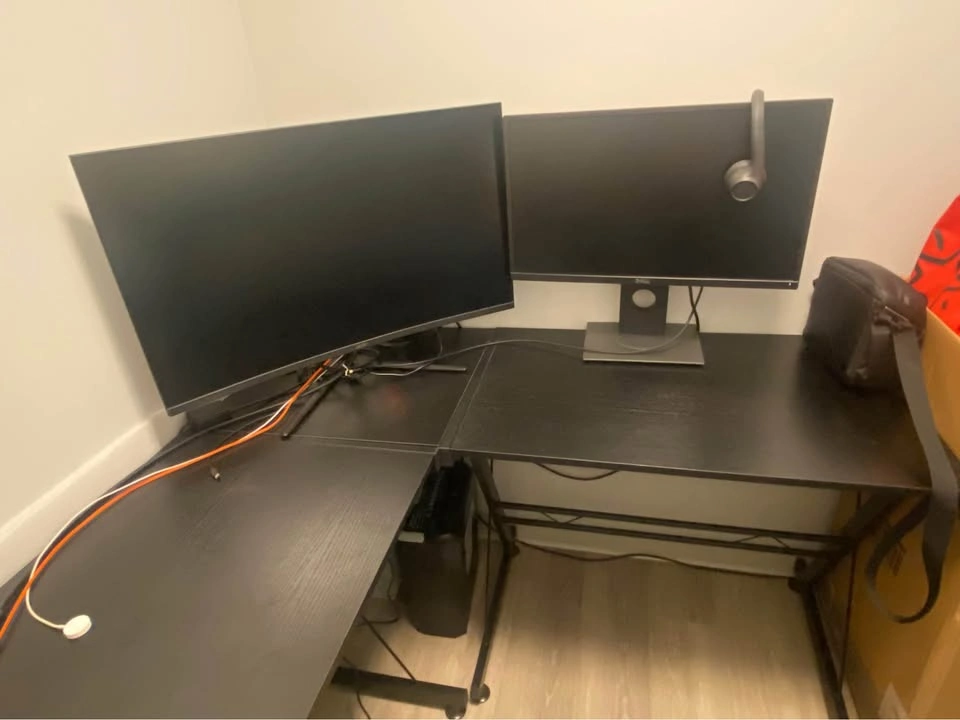 Convertible L shaped office desk - converts to straight desk - photo 2
