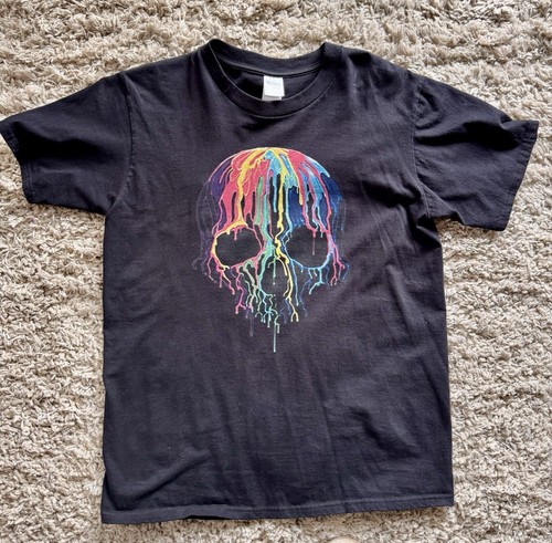 Men’s Painted Skull T-shirt, Size Medium