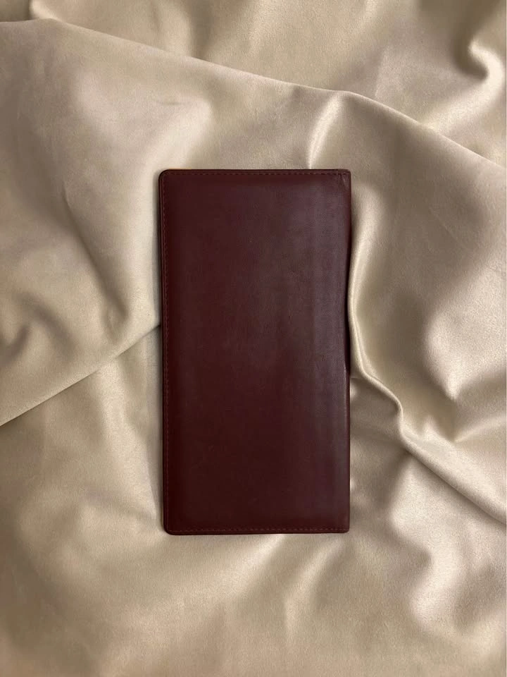 Vintage Must de Cartier Bordeaux Leather Clutch & Long Wallet Se - photo 3