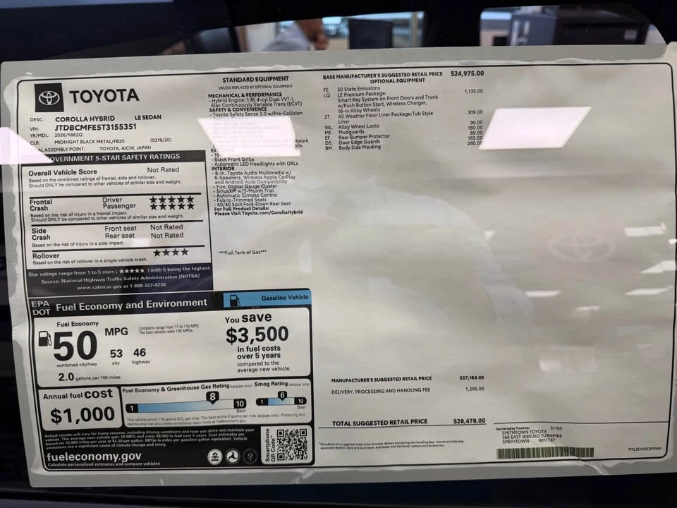 2026 Toyota Corolla Hybrid · LE - photo 4