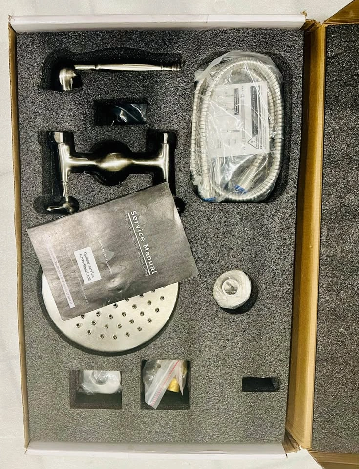 Gotonovo Rainfall Shower Faucet Set – Brushed Nickel - photo 2