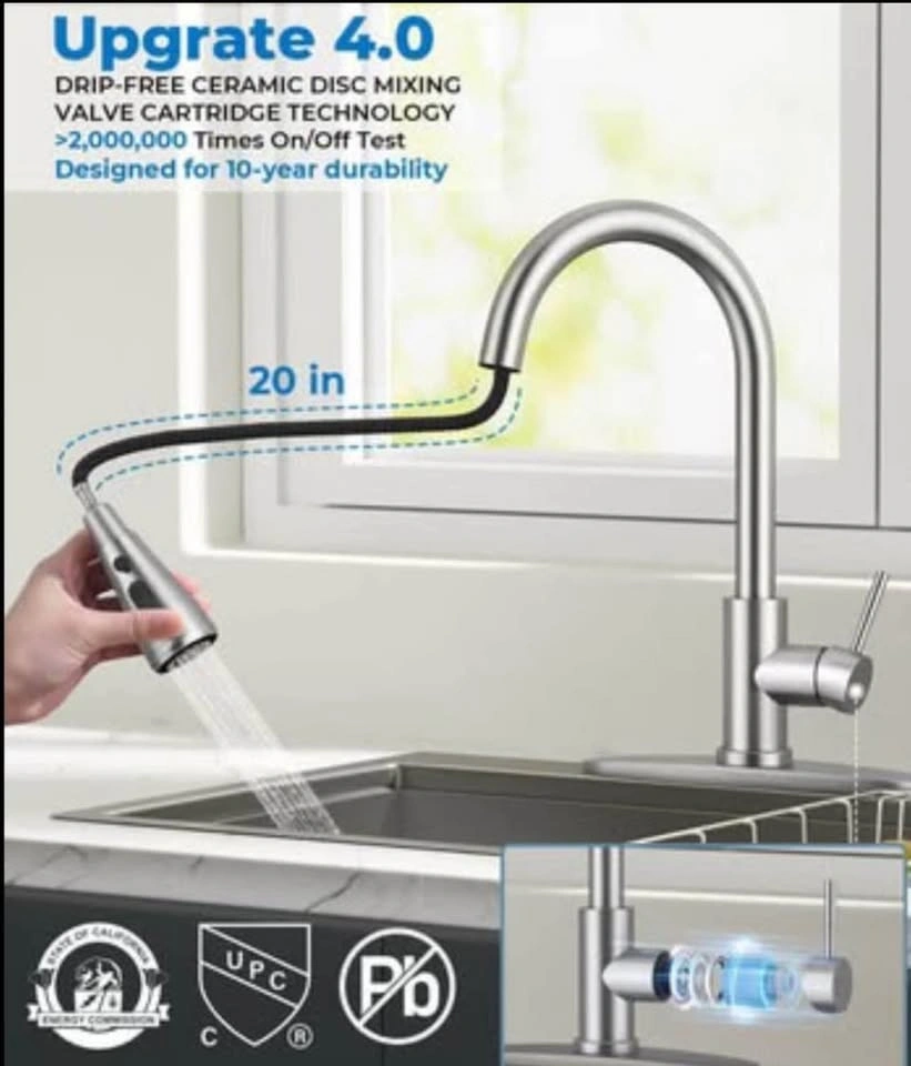 Brand New 27” Workstation Kitchen Sink with Pull-Down Faucet - photo 5