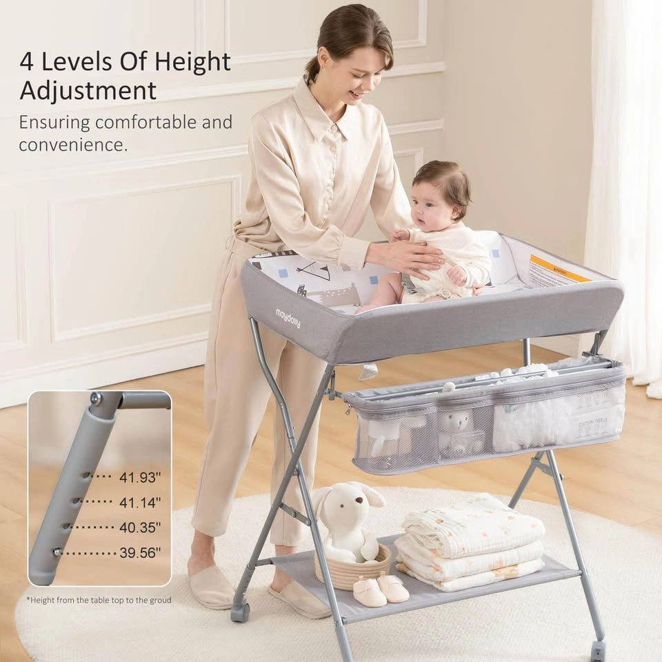 Maydolly Baby Changing Table with Wheels – Adjustable & Foldable - photo 2