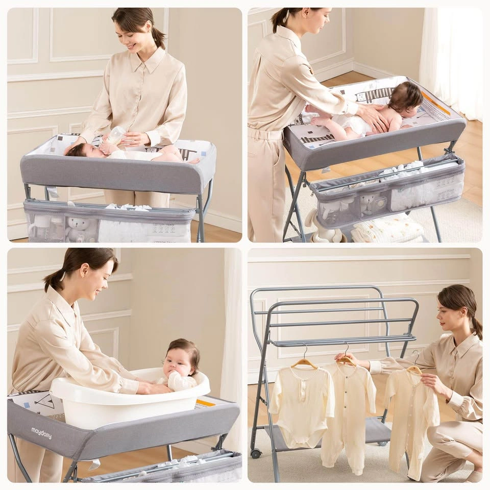 Maydolly Baby Changing Table with Wheels – Adjustable & Foldable - photo 3