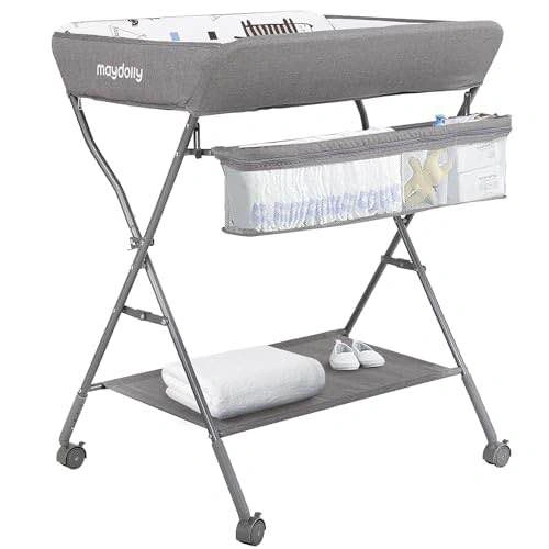 Maydolly Baby Changing Table with Wheels – Adjustable & Foldable - photo 5