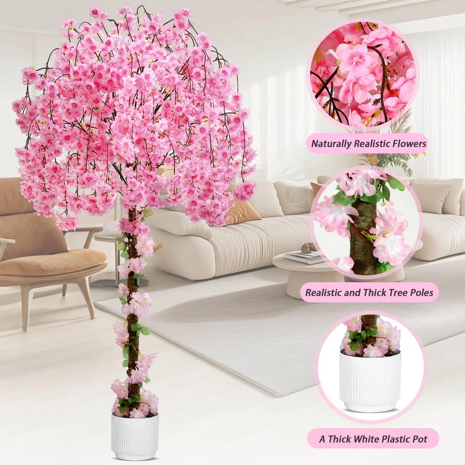 Brand New-6FT Artificial Cherry Blossom Tree with LED Lights - photo 3