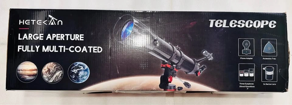 90mm Refractor Telescope with Tripod & Phone Adapter - photo 2