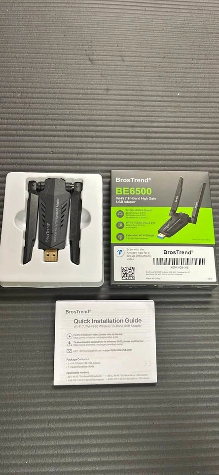 Wi-Fi 7 High Speed USB Adapter BE6500