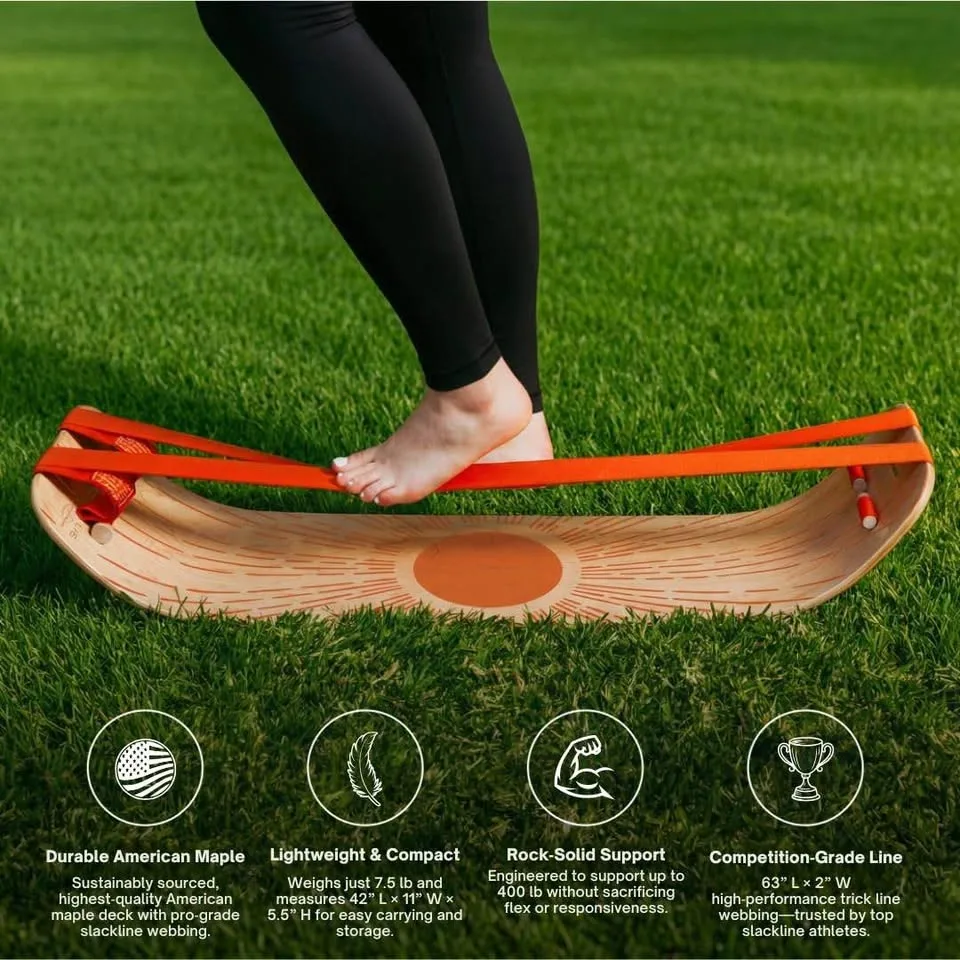 GIBBON SlackBoard Plus with Stand | 2-in-1 Balance Board - photo 5