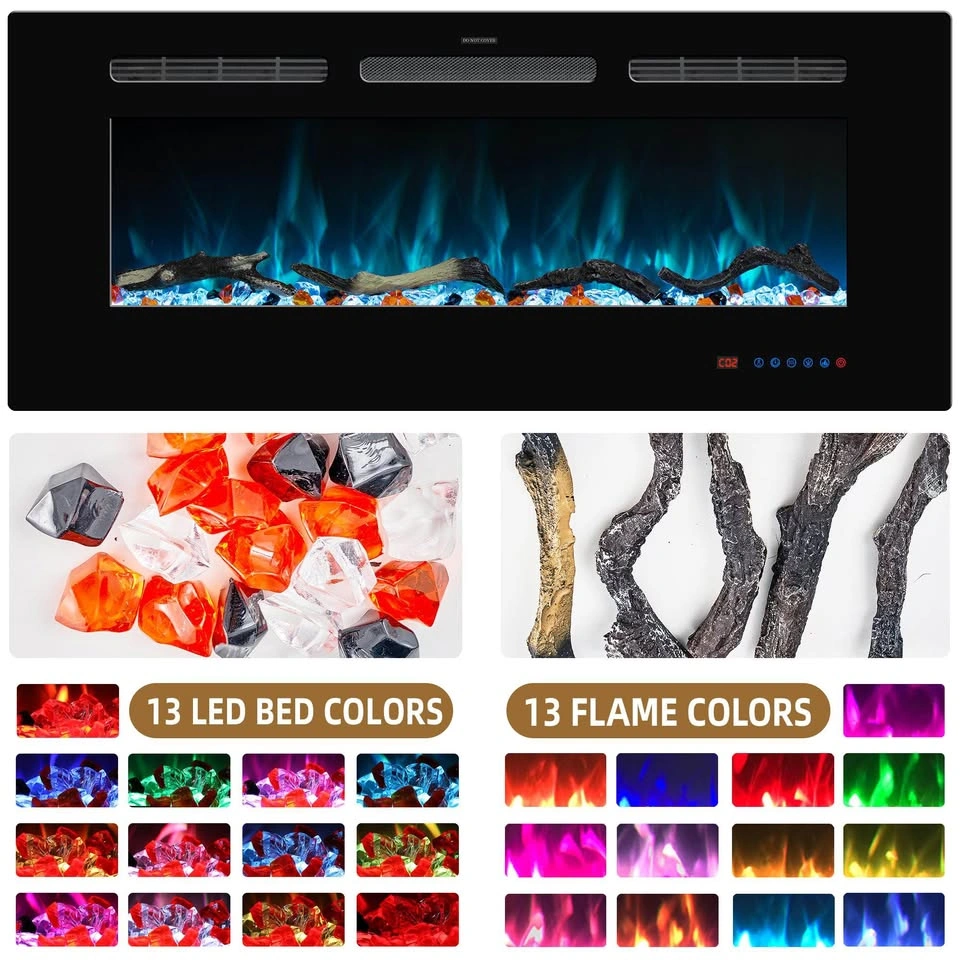 50” Electric Fireplace Insert – Recessed & Wall Mounted - photo 5