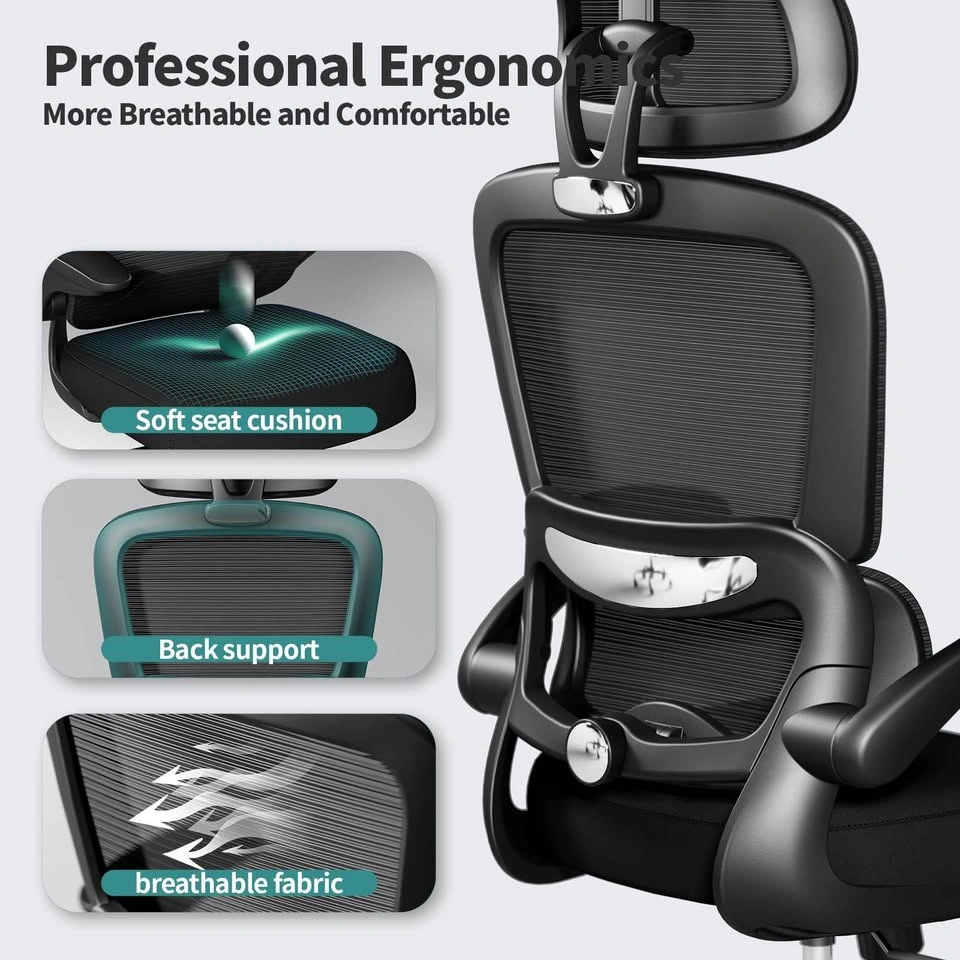Ergonomic Mesh Office Chair – High Back, 330 lb Capacity - photo 5