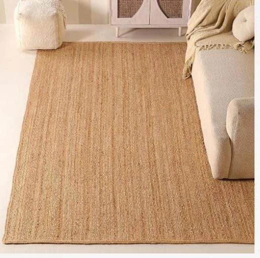 Brand New 8x10 ft 100% Natural Jute Rug – Handmade - photo 4